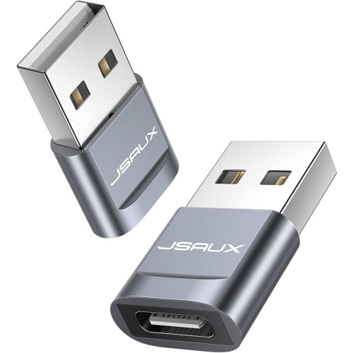 JSAUX USB-A Male to USB-C Female Adapter (2 pack)