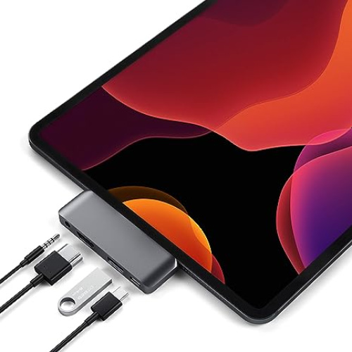 Adaptador de aluminio tipo C Mobile Pro Hub con carga USB-C PD