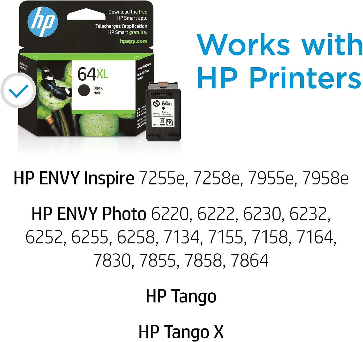 HP 64XL High-Yield Ink Cartridge - Black - Imagen 2