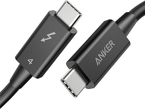 Anker Thunderbolt 4 Cable 2.3 ft, USB-C to USB C Cable.