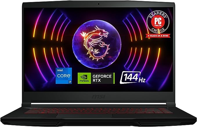 MSI GF63 15.6" 144Hz Gaming Laptop.