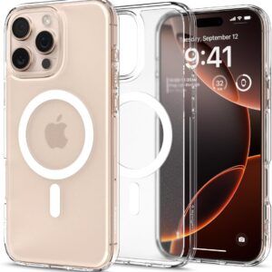 Spigen Ultra Hybrid MagFit iPhone 16 Pro Max Case-Frost Clear