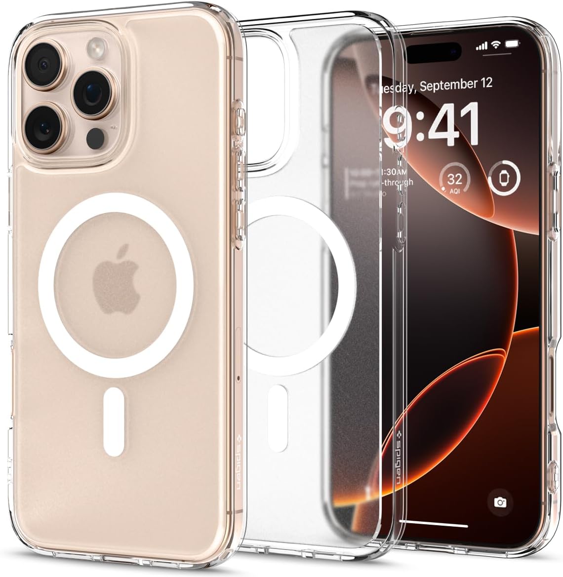 Spigen Ultra Hybrid MagFit iPhone 16 Pro Max Case-Frost Clear