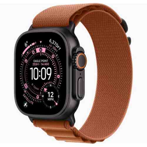 Apple 49mm Terra Cotta Alpine Loop - Medium - Black Titanium Finish