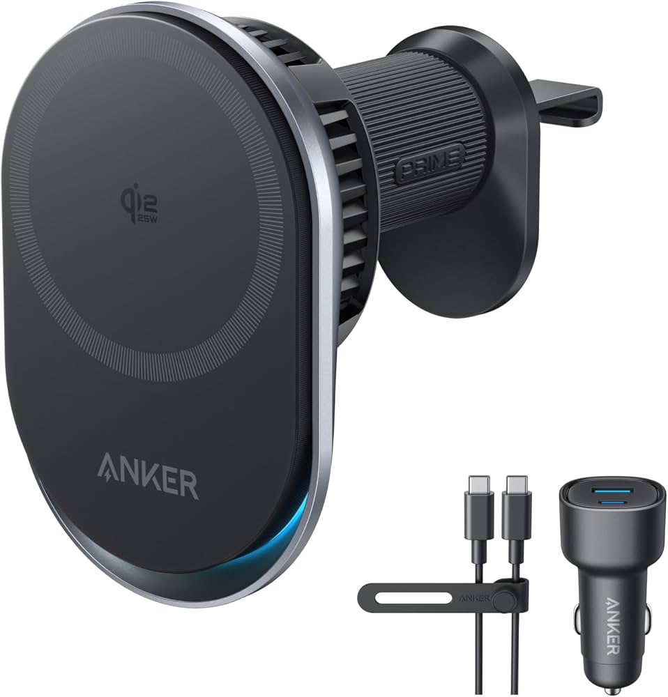 Anker Prime MagSafe Car Mount Charger, Qi2 25W